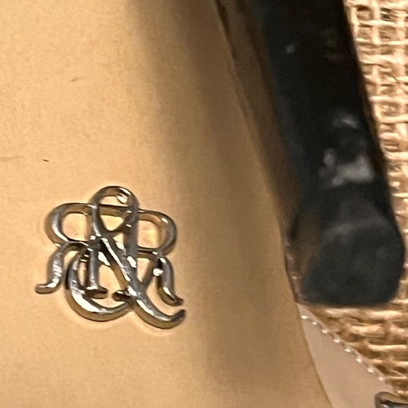 ROCK & REPUBLIC Studded Platform Stiletto Black/Cream w/Ankle Buckle Size 7 - Picture 10 of 11